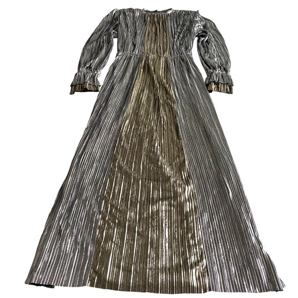 Sabina Musayev Gal Metallic Two-Tone Maxi Dress Sz S NWT Modern Contemporary - Picture 4 of 13